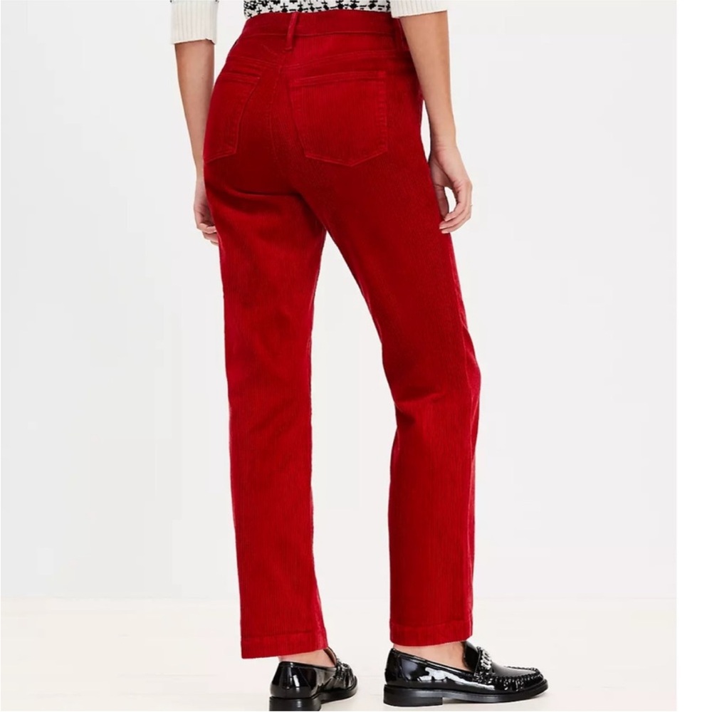 LOFT Vibrant Red Corduroy Pants
High Rise Straight Leg - Picture 2 of 10